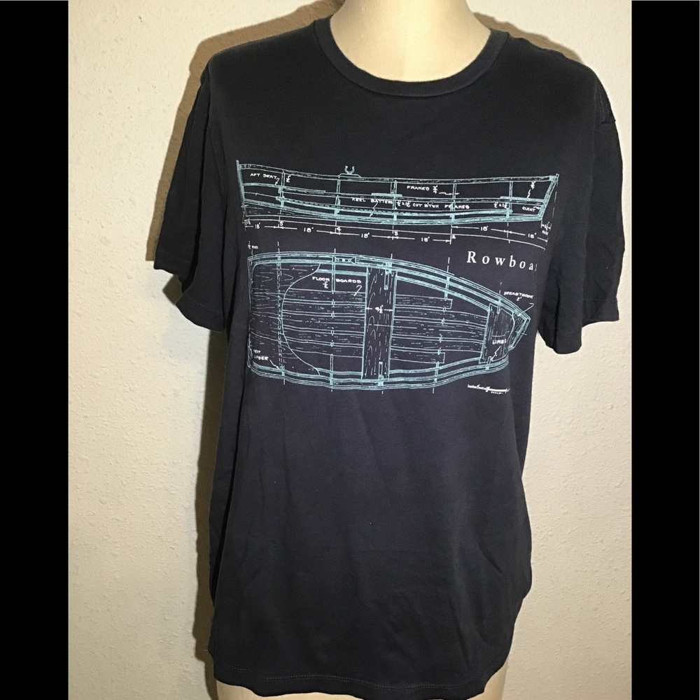 J.crew womens rowboat blue tee shirt size medium